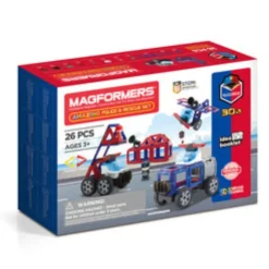 Magformers Amazing Police And Rescue Magnetic Set