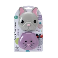 Melii Baby Animal Snack Containers - 2 Pack