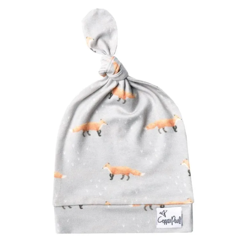 Copper Pearl Baby Top Knot Hats