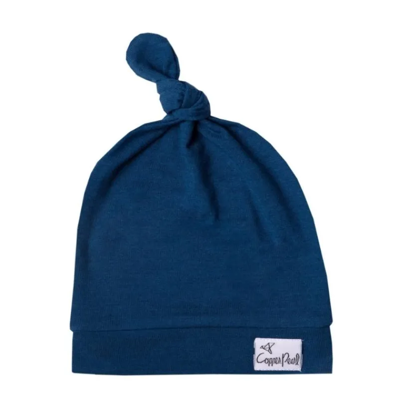 Copper Pearl Baby Top Knot Hats