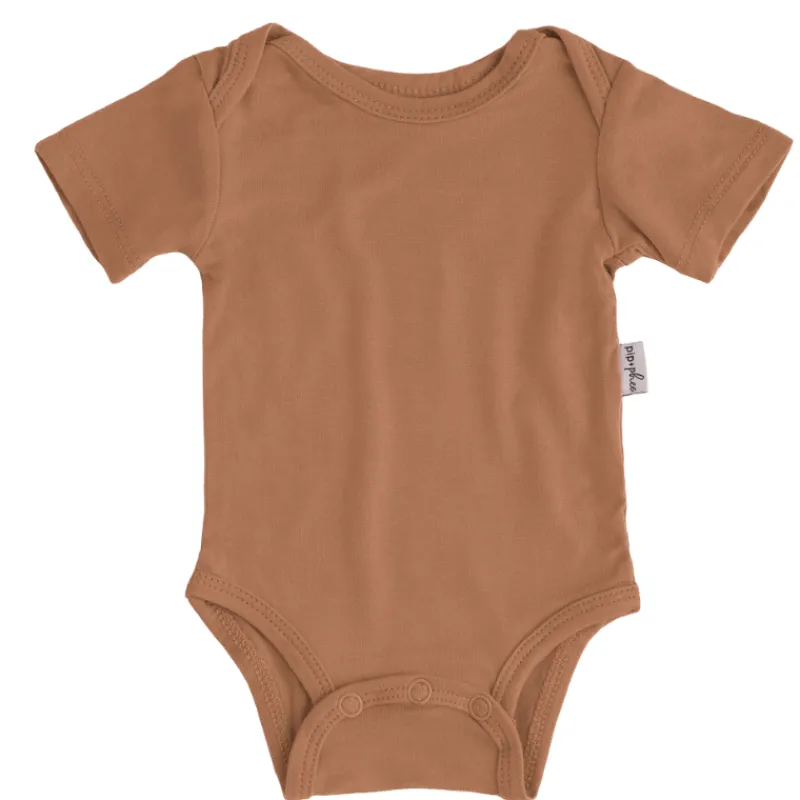 Pip + Phee Bamboo Short Sleeve Bodysuits - Solids