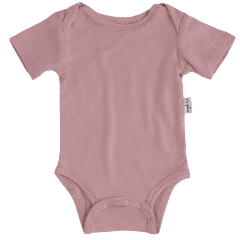 Pip + Phee Bamboo Short Sleeve Bodysuits - Solids