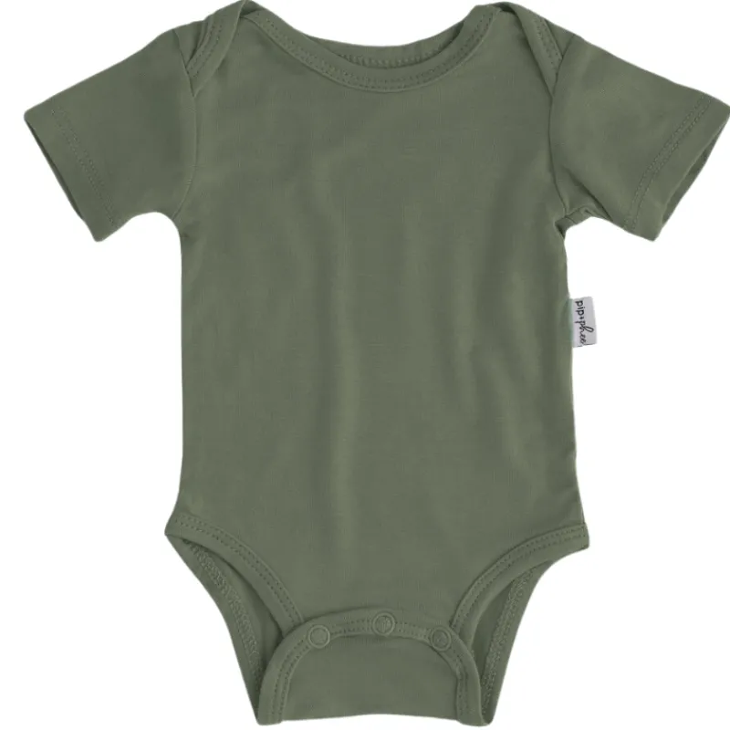 Pip + Phee Bamboo Short Sleeve Bodysuits - Solids