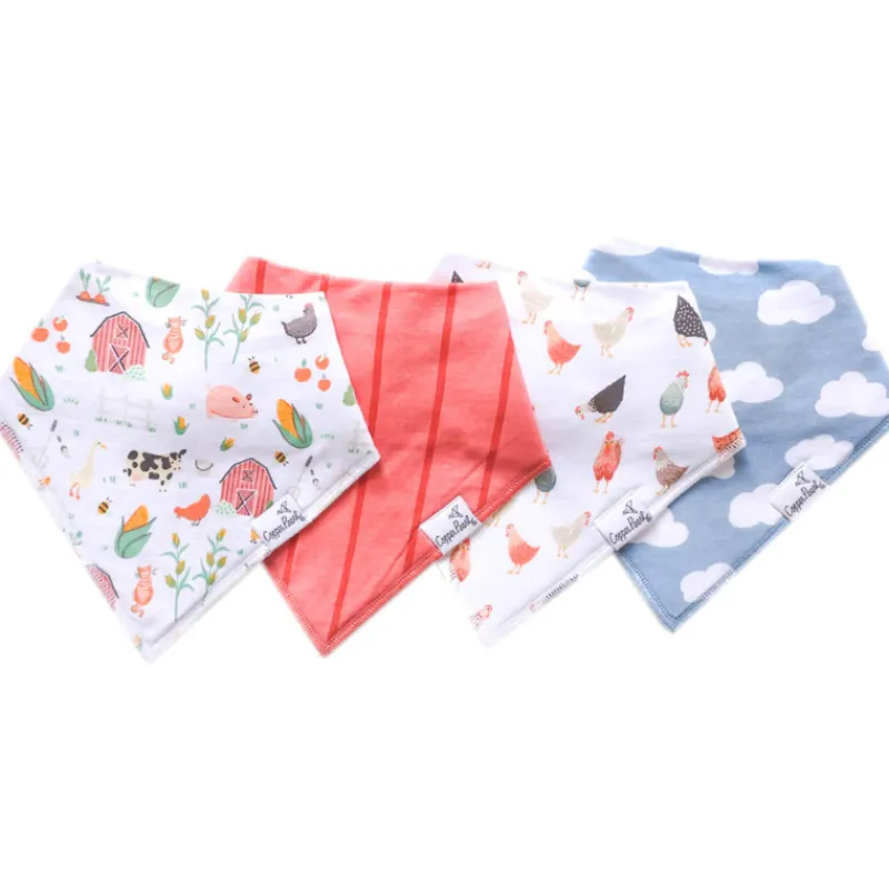 Copper Pearl Bandana Drool Bibs - 4 Pack