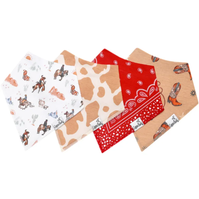 Copper Pearl Bandana Drool Bibs - 4 Pack