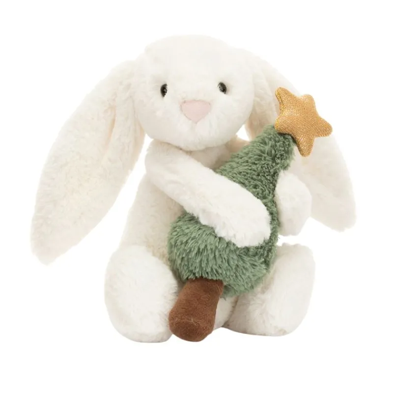 Jellycat Bashful Bunny with Christmas Tree