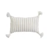 Pokoloko Beige Striped Moroccan Pillow