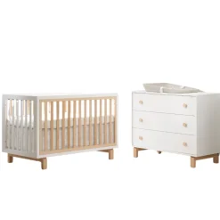 Tulip Juvenile Bjorn Convertible Crib and 3-Drawer Dresser Combo