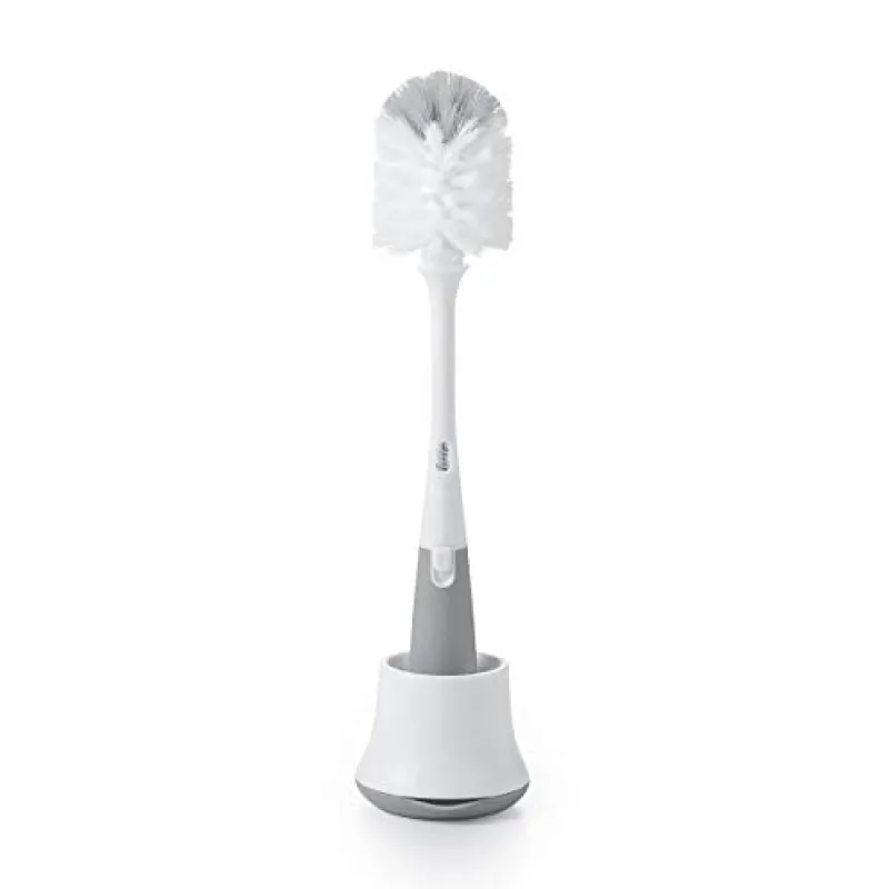 Oxo Tot Bottle Brush with Nipple Cleaner and Stand - Grey