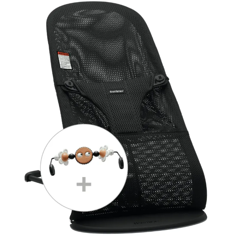 BabyBjorn Bouncer Bundle with Black & White Googly Eye Toy