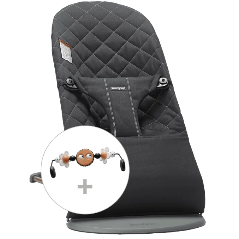 BabyBjorn Bouncer Bundle with Black & White Googly Eye Toy