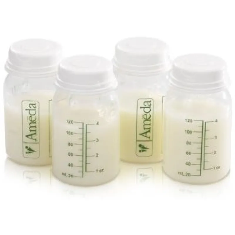 Ameda Breast Milk Storage Bottles (4 Pack)