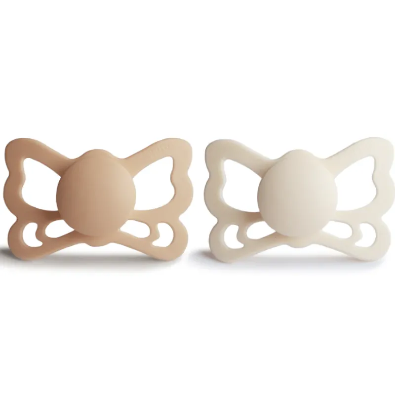 Frigg Butterfly Anatomical Silicone Pacifier 6-18 Months - 2 Pack