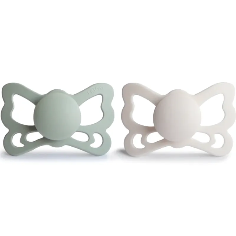 Frigg Butterfly Anatomical Silicone Pacifier 6-18 Months - 2 Pack