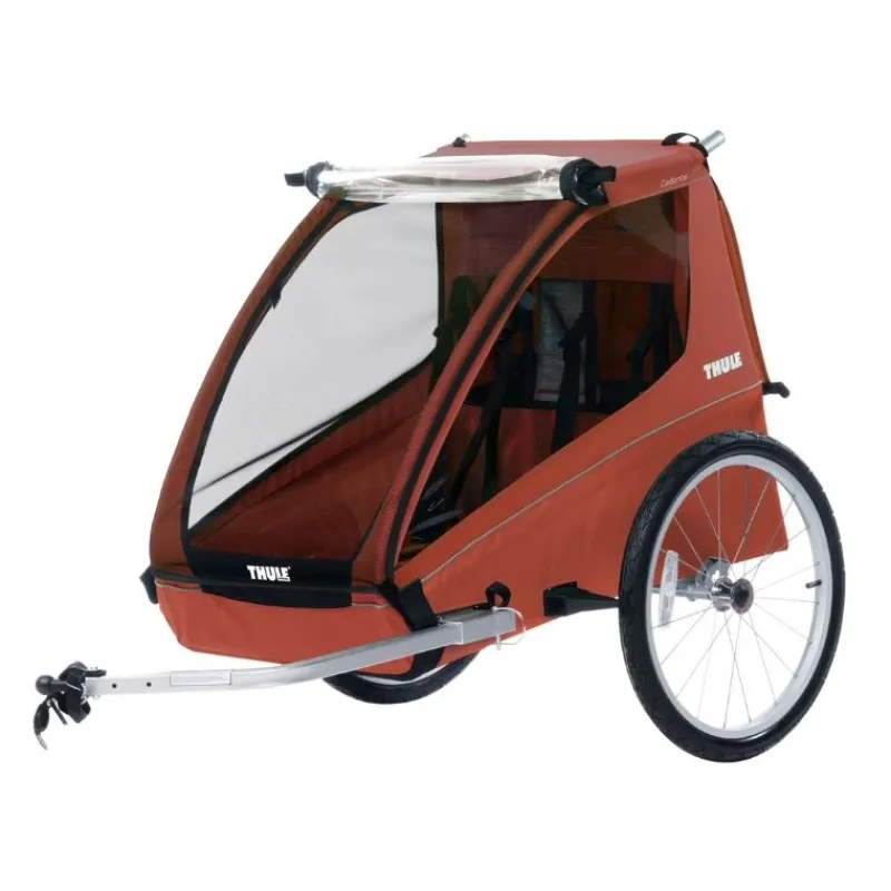Thule Cadence 2 Seat Bicycle Trailer - Hot Sauce Red