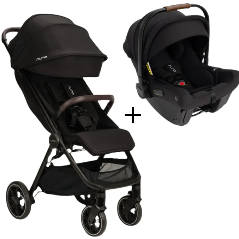 Nuna Caviar TRVL LX Compact Stroller + PIPA Urbn Car Seat Bundle