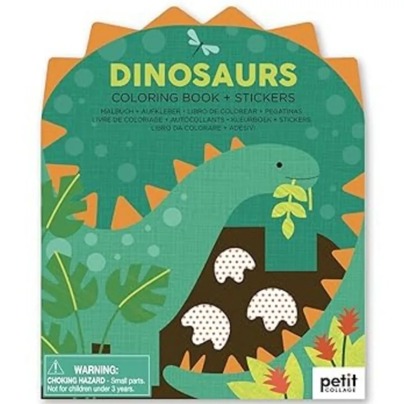 Petit Collage Coloring Book With Stickers