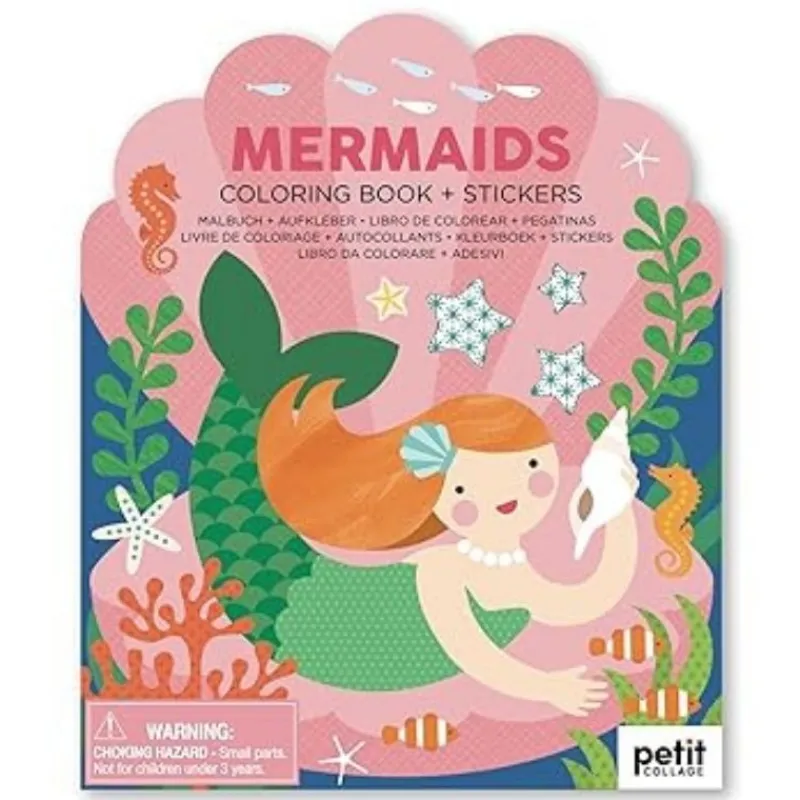 Petit Collage Coloring Book With Stickers