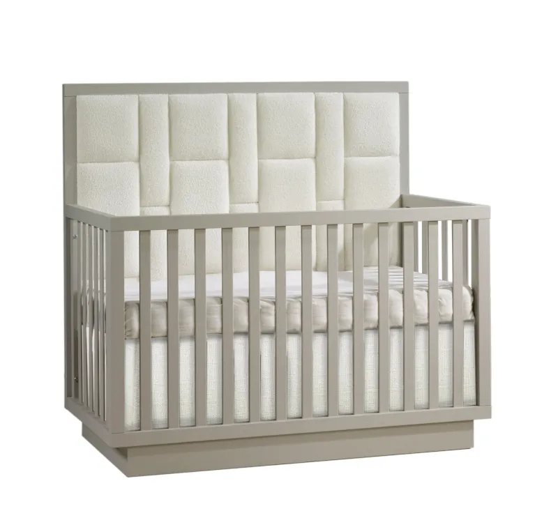 Natart Juvenile Como 5-in-1 Convertible Crib with Upholstered Panel