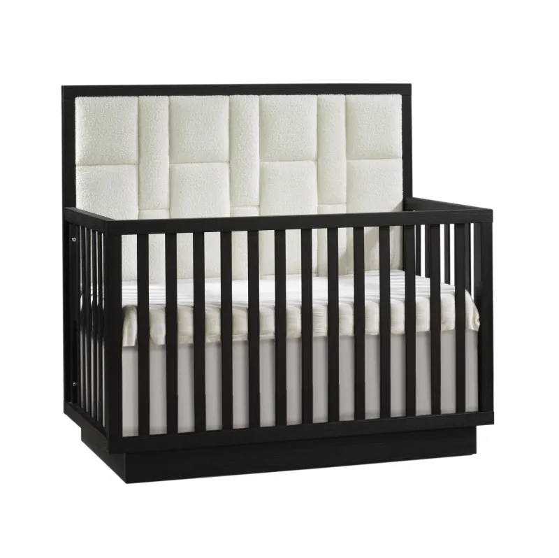 Natart Juvenile Como 5-in-1 Convertible Crib with Upholstered Panel