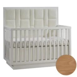 Natart Juvenile Como 5-in-1 Convertible Crib with Upholstered Panel