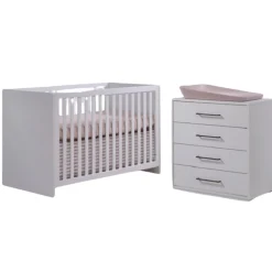 Tulip Juvenile Contempo Island Convertible Crib + 4-Drawer Dresser Combo