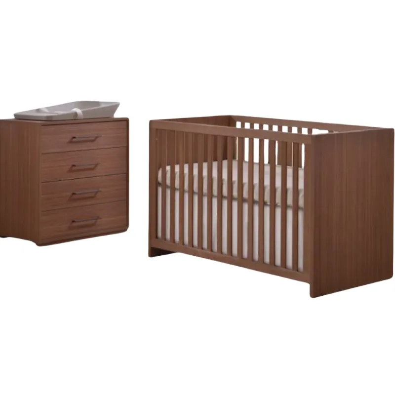 Tulip Juvenile Contempo Island Convertible Crib + 4-Drawer Dresser Combo