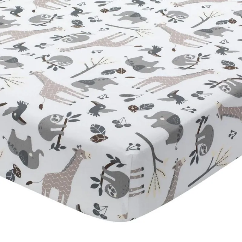 Lambs & Ivy Cotton Fitted Crib Sheet