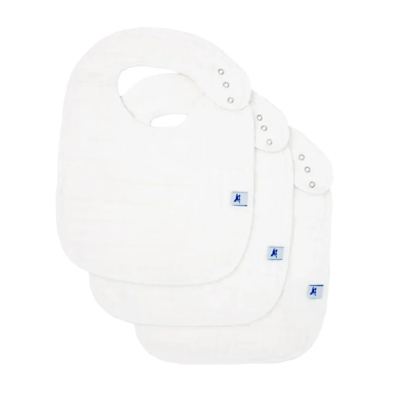 Little Unicorn Cotton Muslin Classic Bibs - 3 Pack