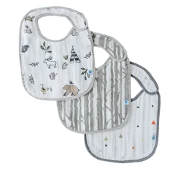 Little Unicorn Cotton Muslin Classic Bibs - 3 Pack