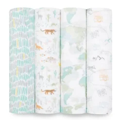 Aden & Anais Cotton Muslin Swaddles - 4 Pack