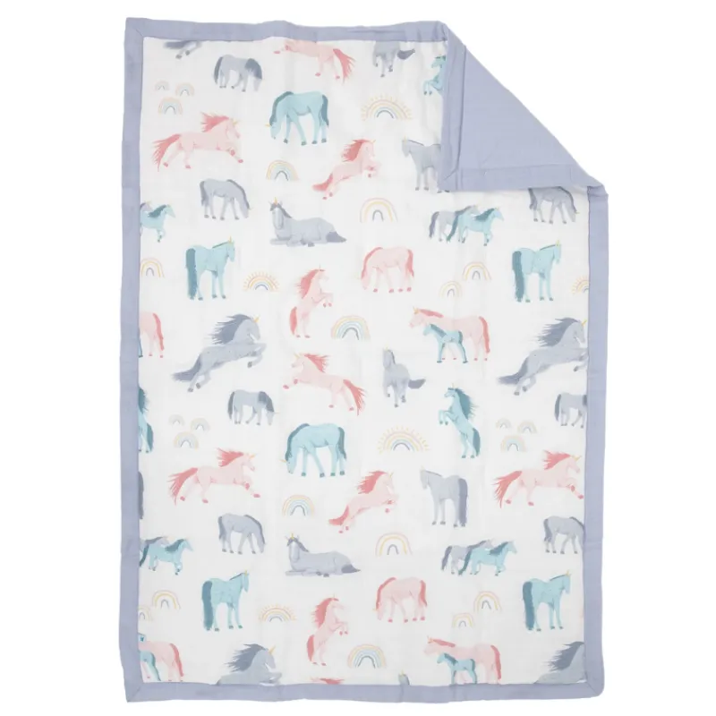 Little Unicorn Cotton Muslin Toddler Comforter