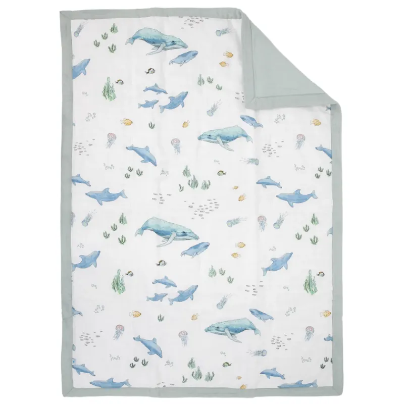 Little Unicorn Cotton Muslin Toddler Comforter
