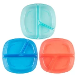 Dr Brown's Divided Plates - 3 Pack