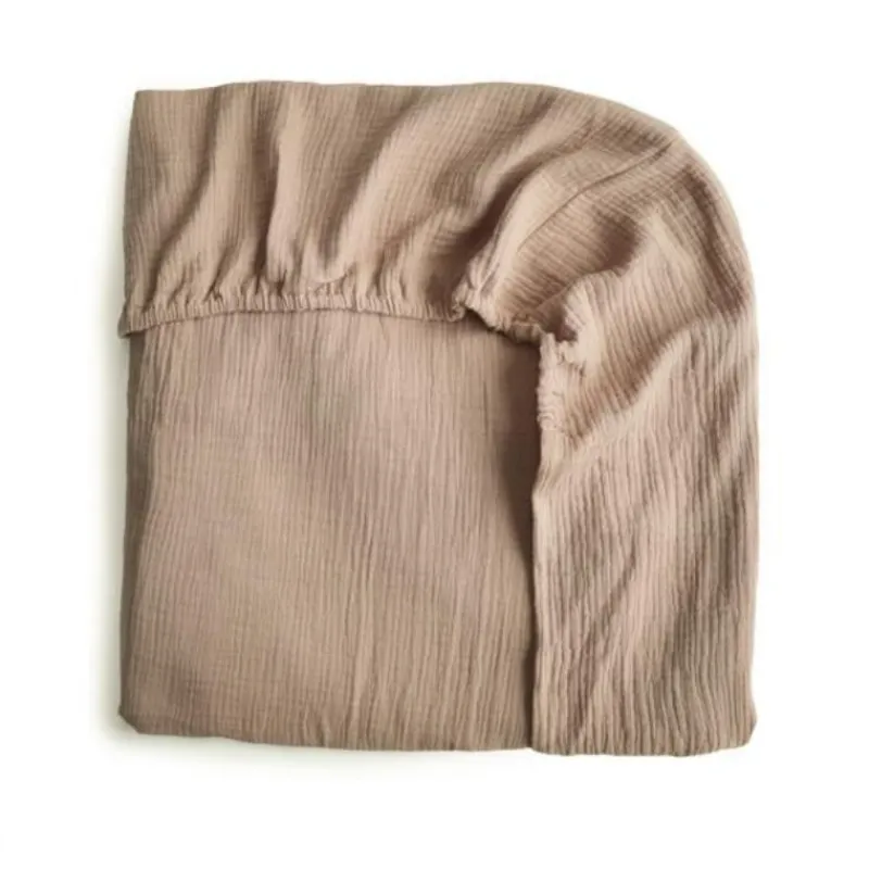 Mushie Extra Soft Muslin Crib Sheet