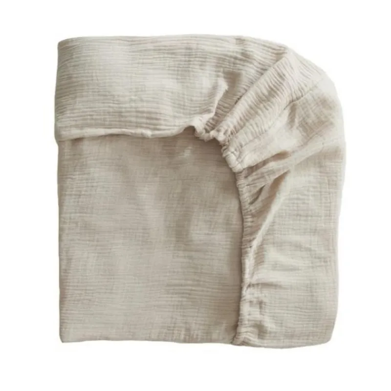 Mushie Extra Soft Muslin Crib Sheet