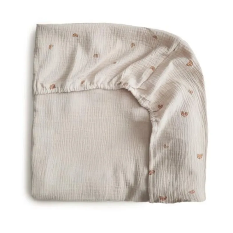 Mushie Extra Soft Muslin Crib Sheet