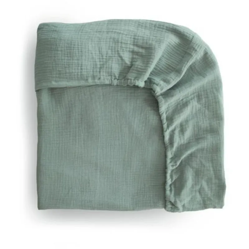 Mushie Extra Soft Muslin Crib Sheet
