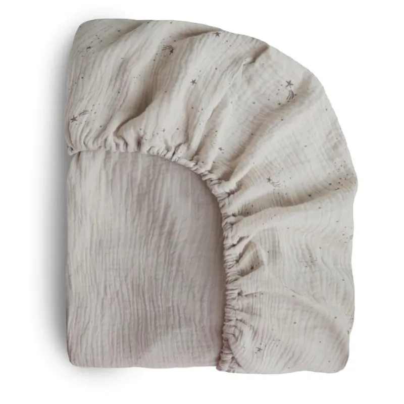 Mushie Extra Soft Muslin Crib Sheet