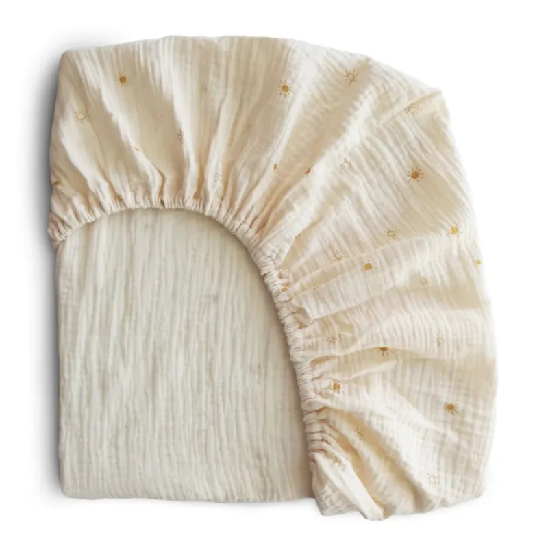 Mushie Extra Soft Muslin Crib Sheet
