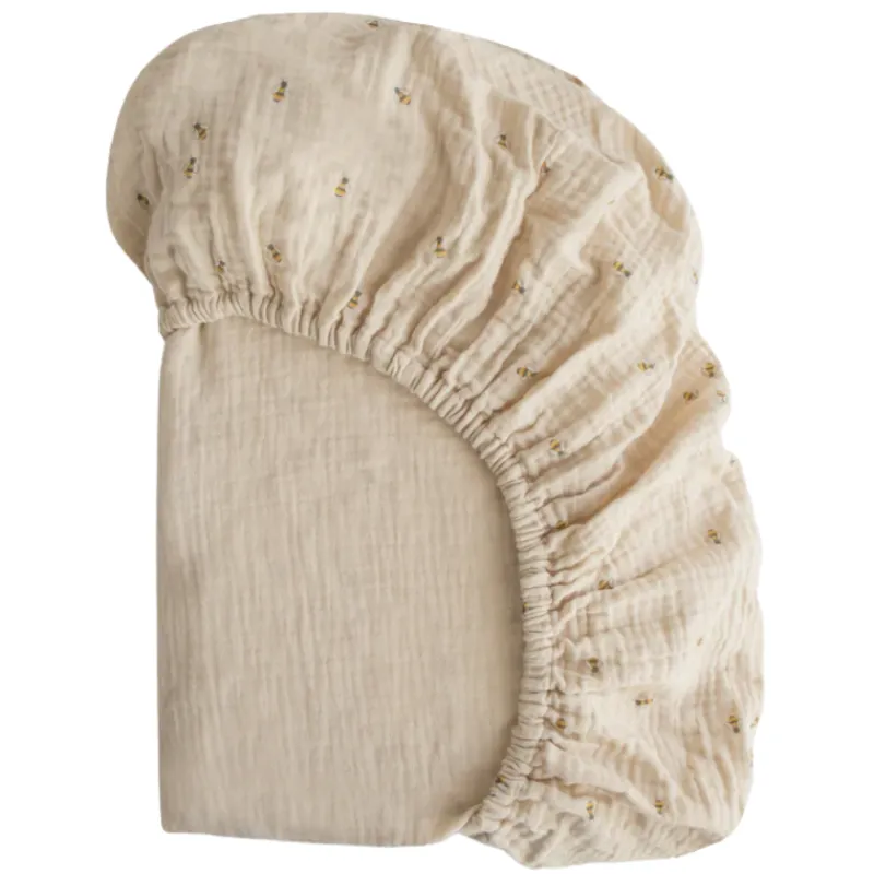 Mushie Extra Soft Muslin Crib Sheet