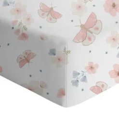 Living Textiles Fitted Cotton Crib Sheet
