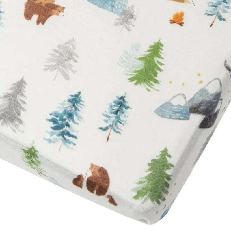 LouLou Lollipop Fitted Muslin Crib Sheets