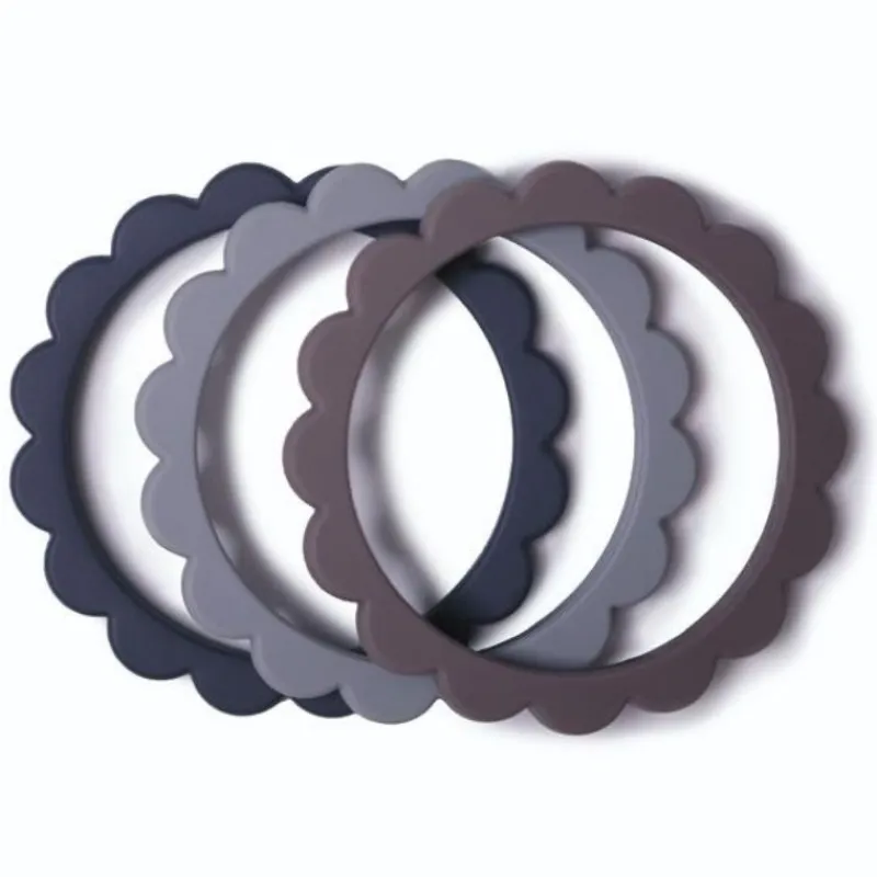 Mushie Flower Teething Bracelet - 3 Pack