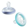 tommee tippee Glow in the Dark Breast-Like Pacifiers 6-18 Months - 2 Pack
