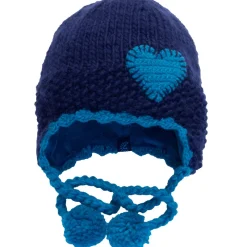 CaliKids Heart Ski Hat - Navy