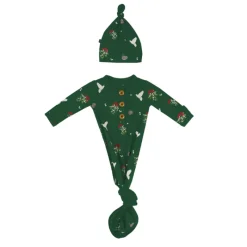 Kyte Baby Holiday Knotted Gown & Hat