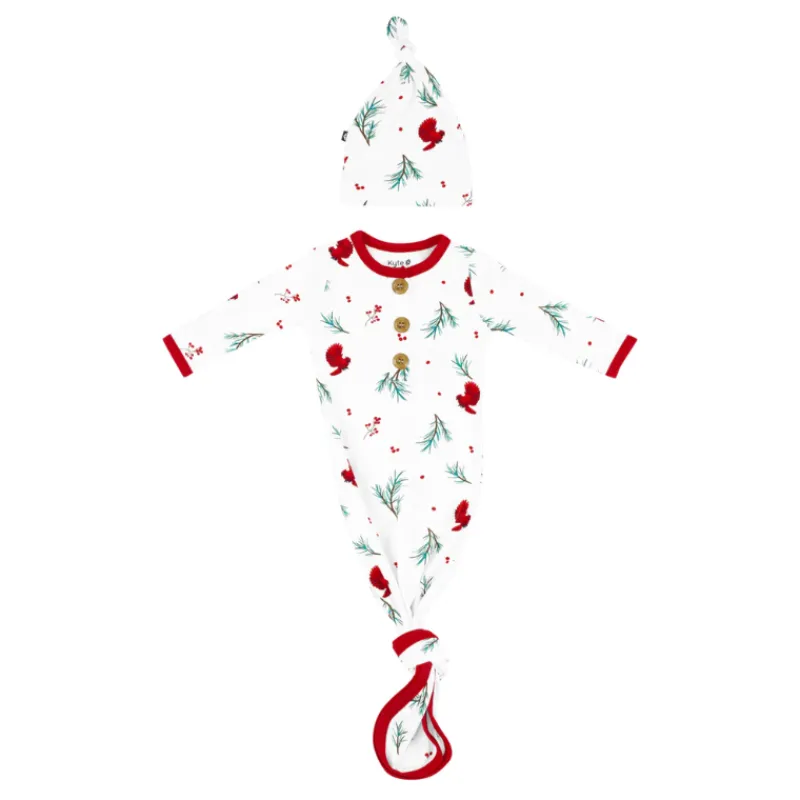 Kyte Baby Holiday Knotted Gown & Hat