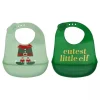 Pearhead Holiday Silicone Bib Set - Cutest Little Elf
