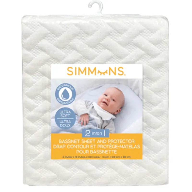 Simmons 2-in-1 Bassinet Sheet & Protector